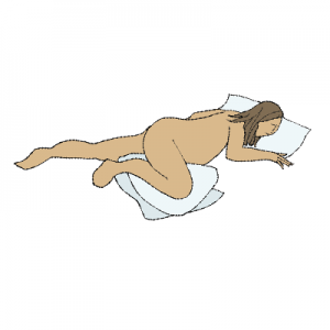 laying down position
