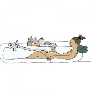 In the bath