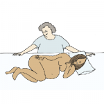 Laying down sideways